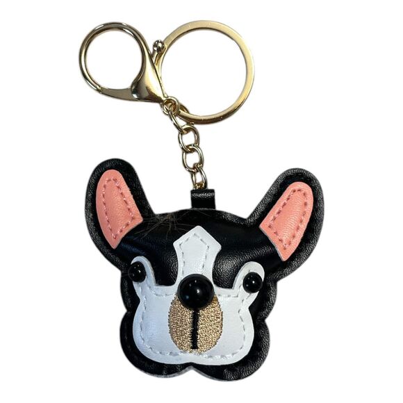 French Bulldog Keychain – Cute Leather Dog Charm - Picture 2 of 3